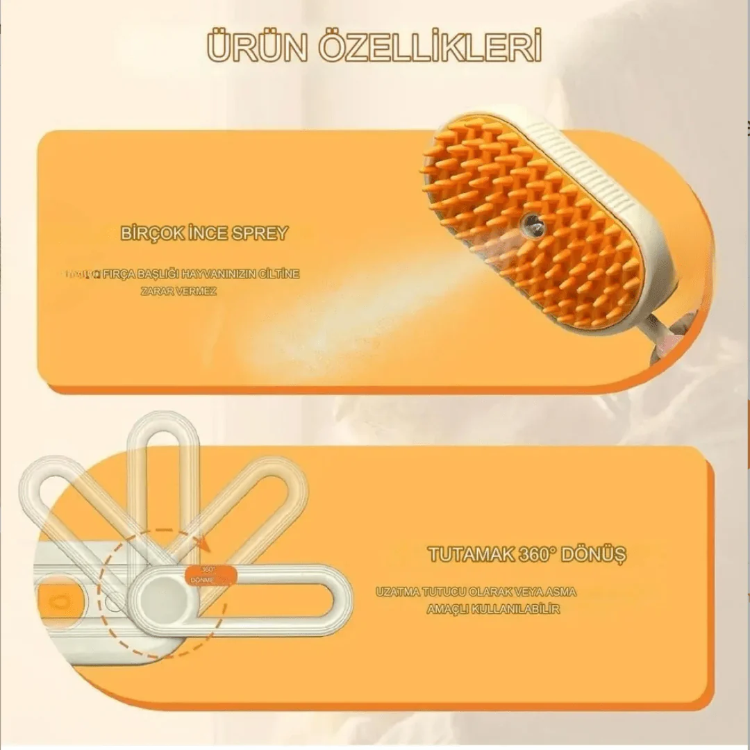 VetriBrush Masaj Etkili Tüy Temizleyici Tarak - Image 5