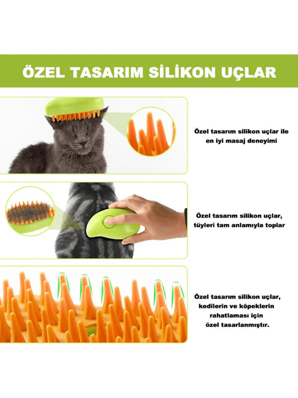 VetriLexe Brush – Silikon Masajlı Tüy Toplama Tarağı - Image 4