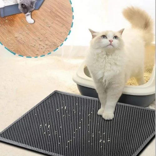 ⁠VetriMat Elekli Kedi Tuvalet Önü Paspası Kedi Kumu Paspası - Image 4