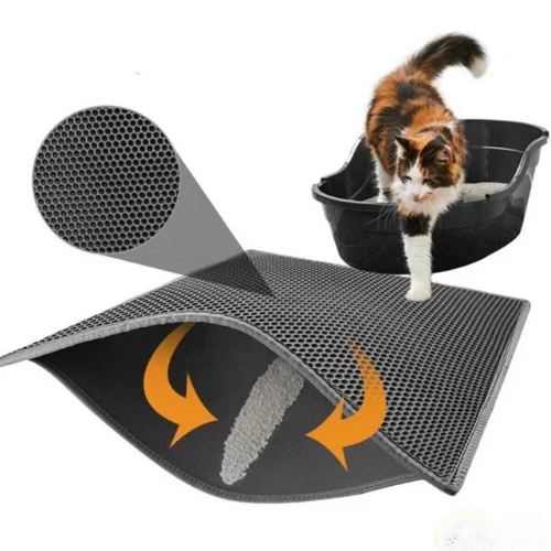 ⁠VetriMat Elekli Kedi Tuvalet Önü Paspası Kedi Kumu Paspası - Image 6