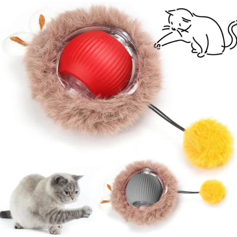 VetriPlay PurrBall – Şarjlı Otomatik Hareketli Kedi Oyuncağı - Image 4