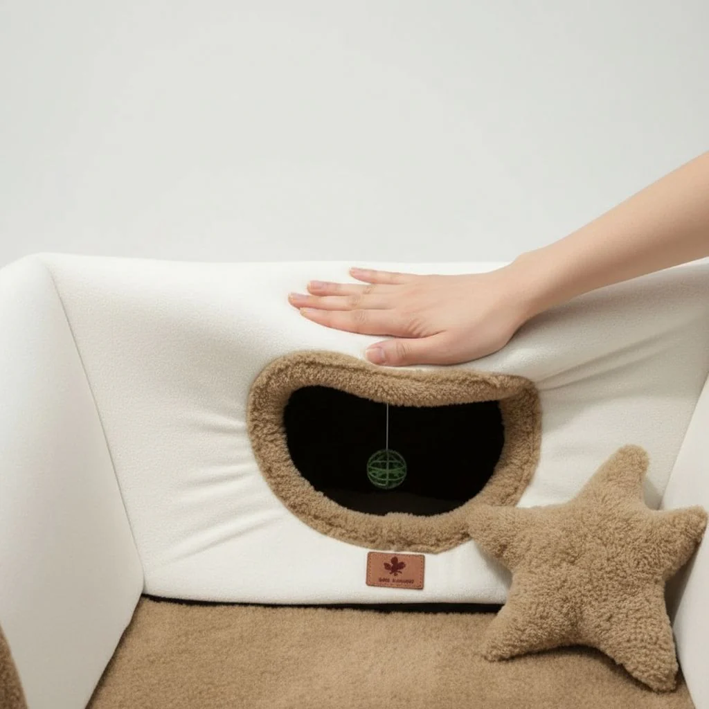Oyunlu, Yumuşak ve Konforlu Lüks Kedi Tüneli Yatağı-VetriRest - Image 3