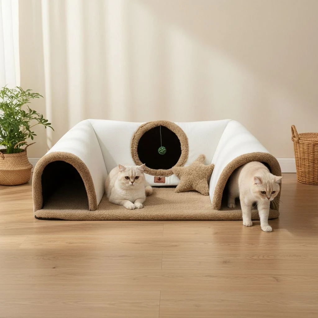 Oyunlu, Yumuşak ve Konforlu Lüks Kedi Tüneli Yatağı-VetriRest - Image 5